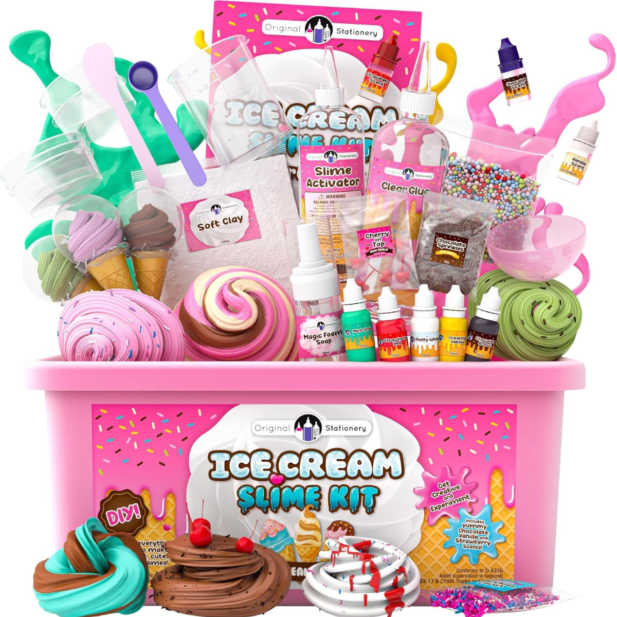 Set Fluffy Slime cu sclipici și accesorii (6+ ani)