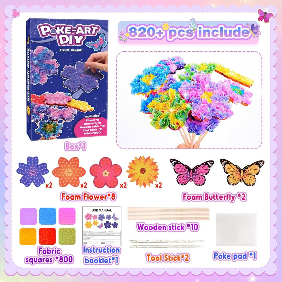 Apasă și creează – Set creativ magic pentru realizarea florilor (4–9 ani)