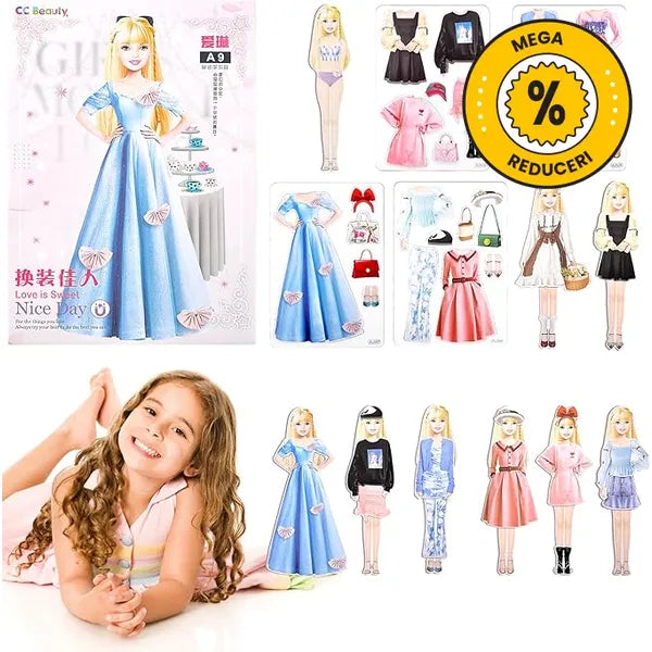 Prințesa magnetică de îmbrăcat – jucărie creativă pentru micile designeri de modă!