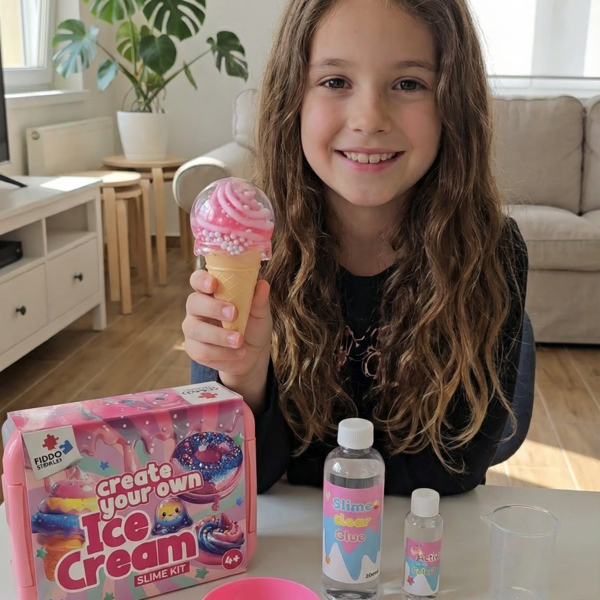Ice Cream Slime Kit | Joc senzorial STEM | pentru copii 4+