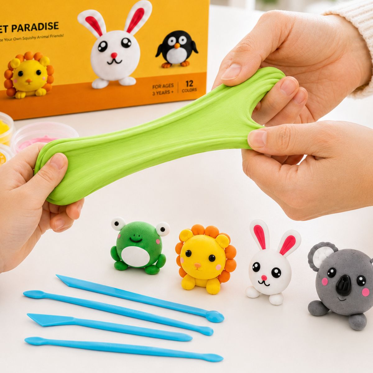 Set DIY Squishy Clay din 64 de piese (4+ ani)
