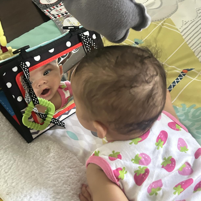 Jucărie senzorială pentru joaca pe burtică cu claxon | 0–12 luni