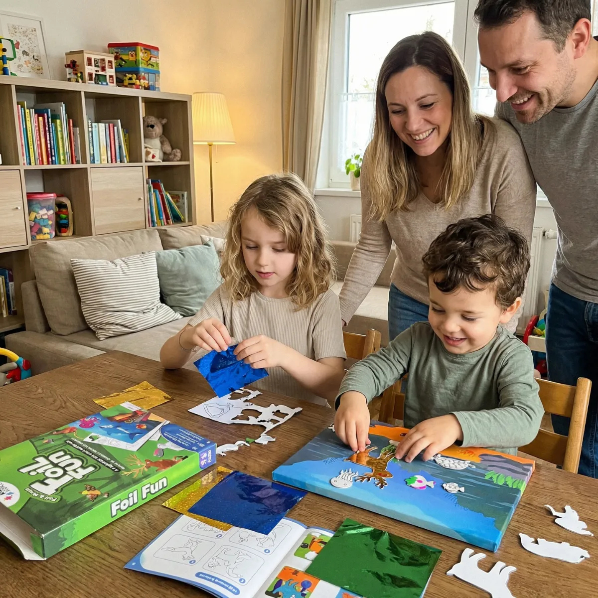 Foil Fun: Lumea animalelor – imagini strălucitoare cu animăluțe, fără murdărie! (4+ ani)
