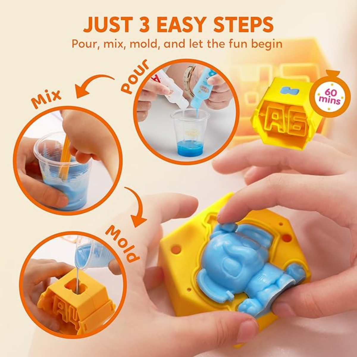 Set creativ DIY de figurine Squishy (6+ ani)