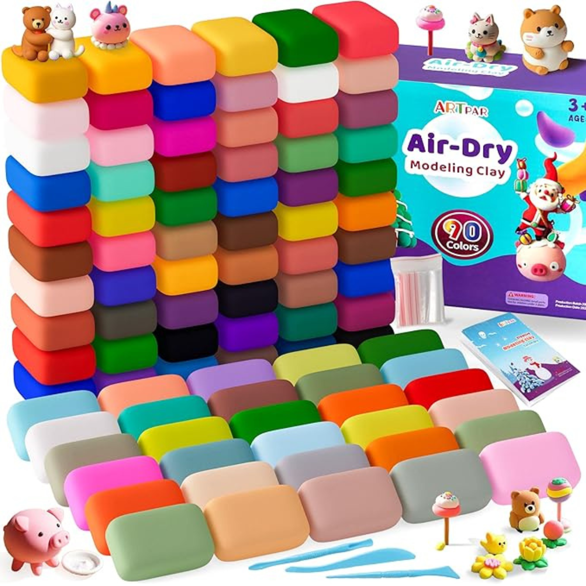 Set de 90 de culori de plastilină MAGICĂ pentru creație nelimitată (3+ ani, asemănătoare cu plastilina)