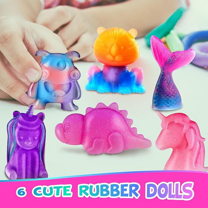 Set creativ DIY de figurine Squishy (6+ ani)