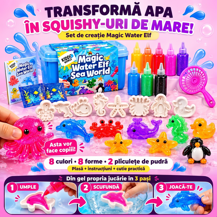 Magic Water Squishies – 8 culori și 8 forme