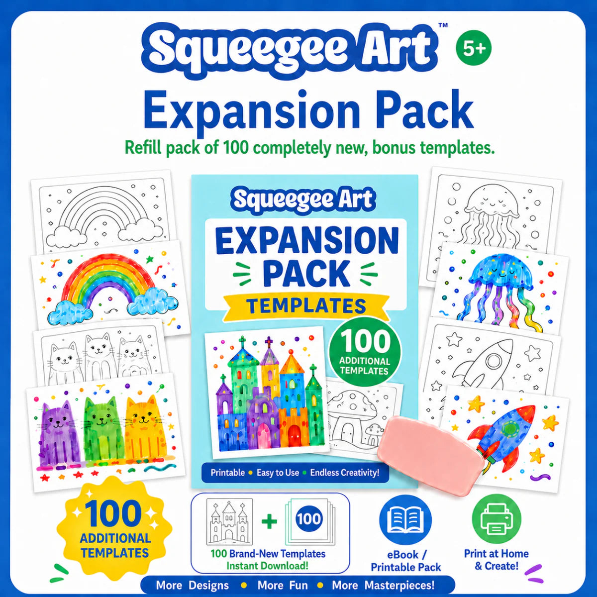 Squeegee Art: Pachet de extindere cu 100 de șabloane noi