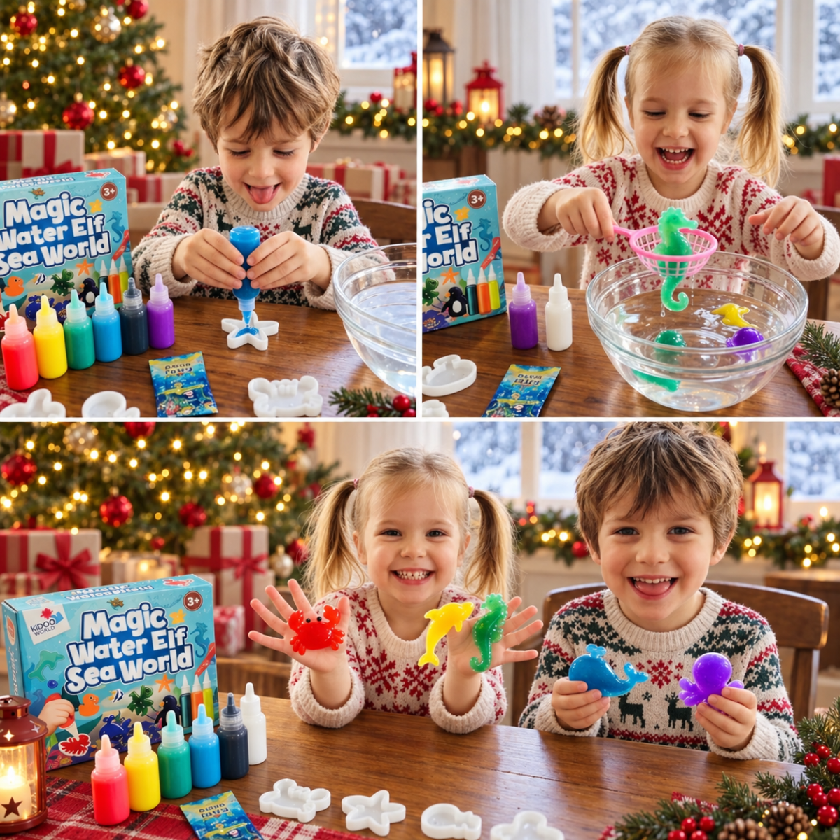Magic Water Squishies – set creativ pentru crearea figurinelor 3D | 3+ ani