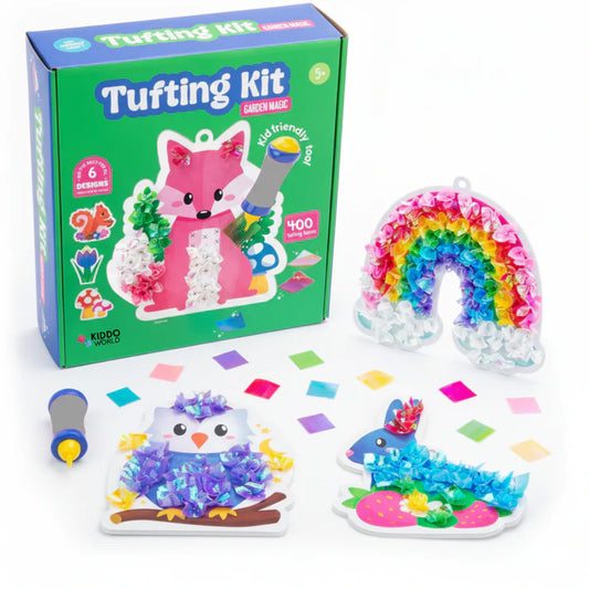 Tufting Kit | Joc senzorial creativ cu fâșii colorate | pentru copii 4+