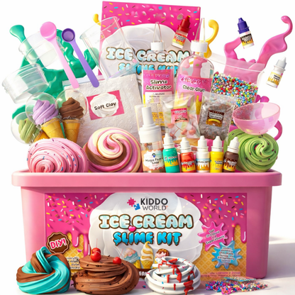 Ice Cream Slime Kit | Joc senzorial STEM | pentru copii 4+