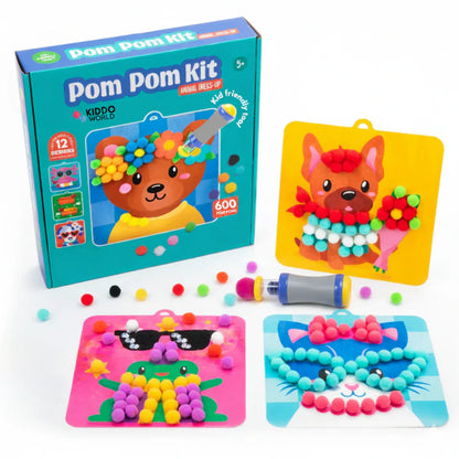 Set creativ Pom Pom cu animale