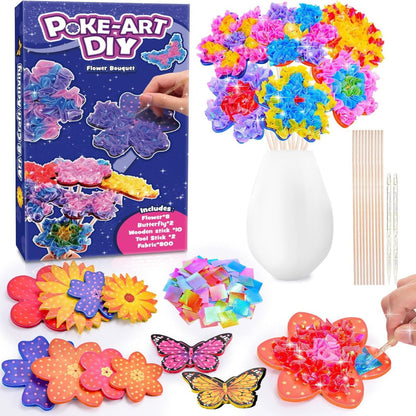 Apasă și creează – Set creativ magic pentru realizarea florilor (4–9 ani)