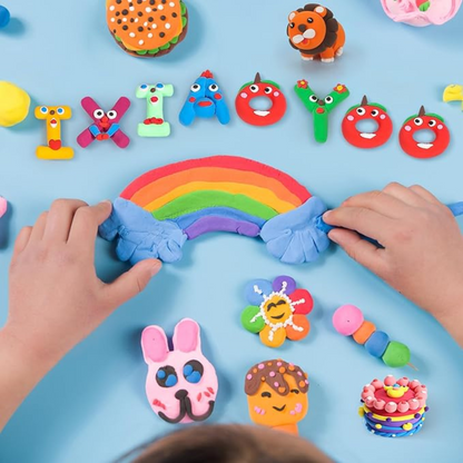 Set de 90 de culori de plastilină MAGICĂ pentru creație nelimitată (3+ ani, asemănătoare cu plastilina)