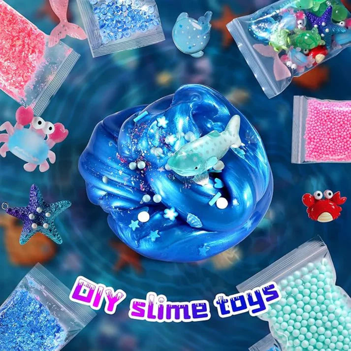 Set Slime 3 în 1 – Galaxy Slime, Ice Cream Slime și Mermaid Ocean Slime! (4+ ani)
