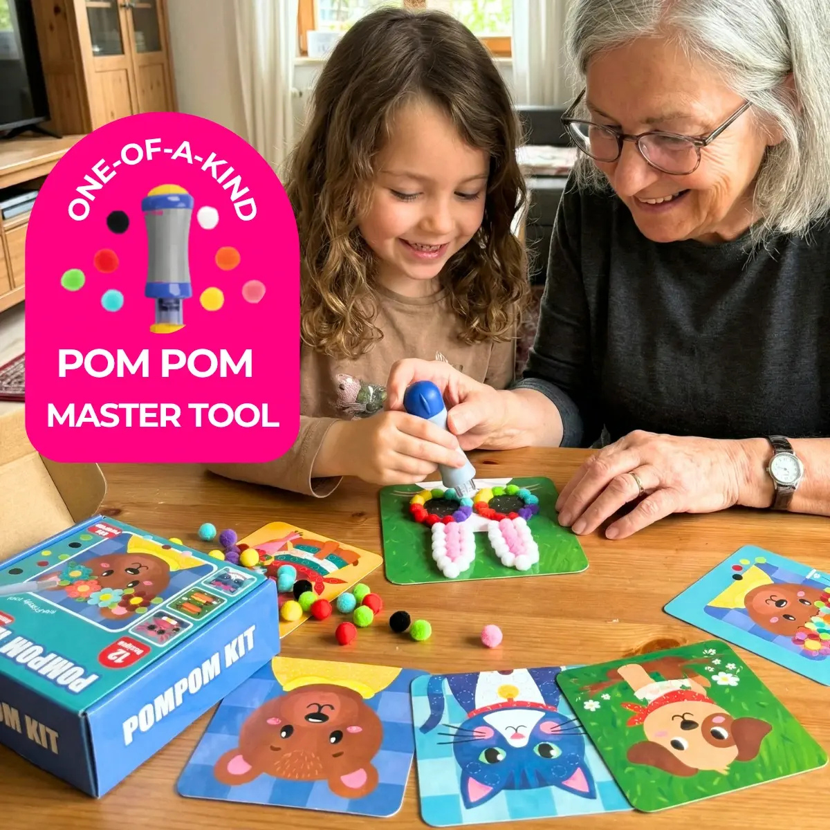 PACHETUL CREATIV SUPREM: Pom Pom Kit, Tufting Kit & Foil Fun Prințese