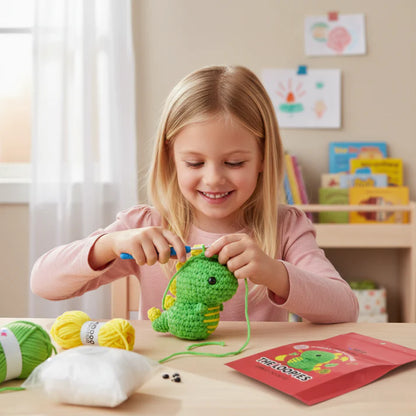 Set de croșetat pentru începători | Dinozaurul Oscar | Potrivit pentru 10+