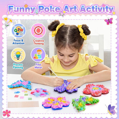 Apasă și creează – Set creativ magic pentru realizarea florilor (4–9 ani)