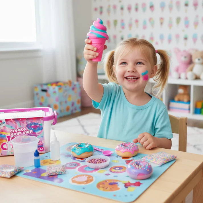 Set Slime 3 în 1 – Galaxy Slime, Ice Cream Slime și Mermaid Ocean Slime! (4+ ani)