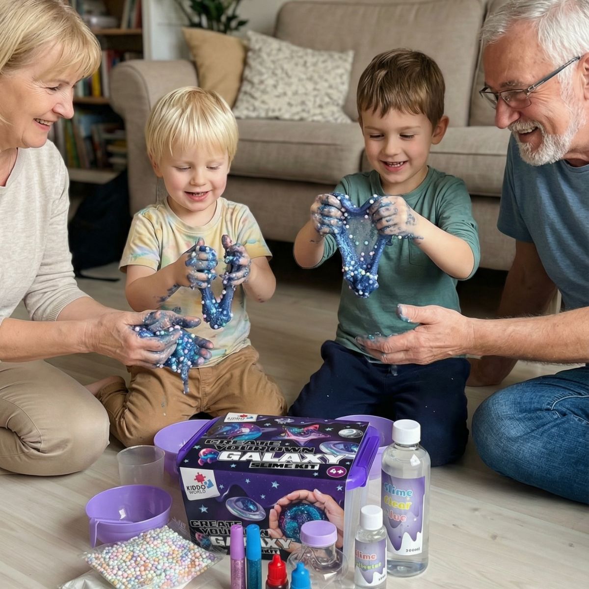 Galaxy Slime Kit | Joc senzorial STEM | pentru copii 4+