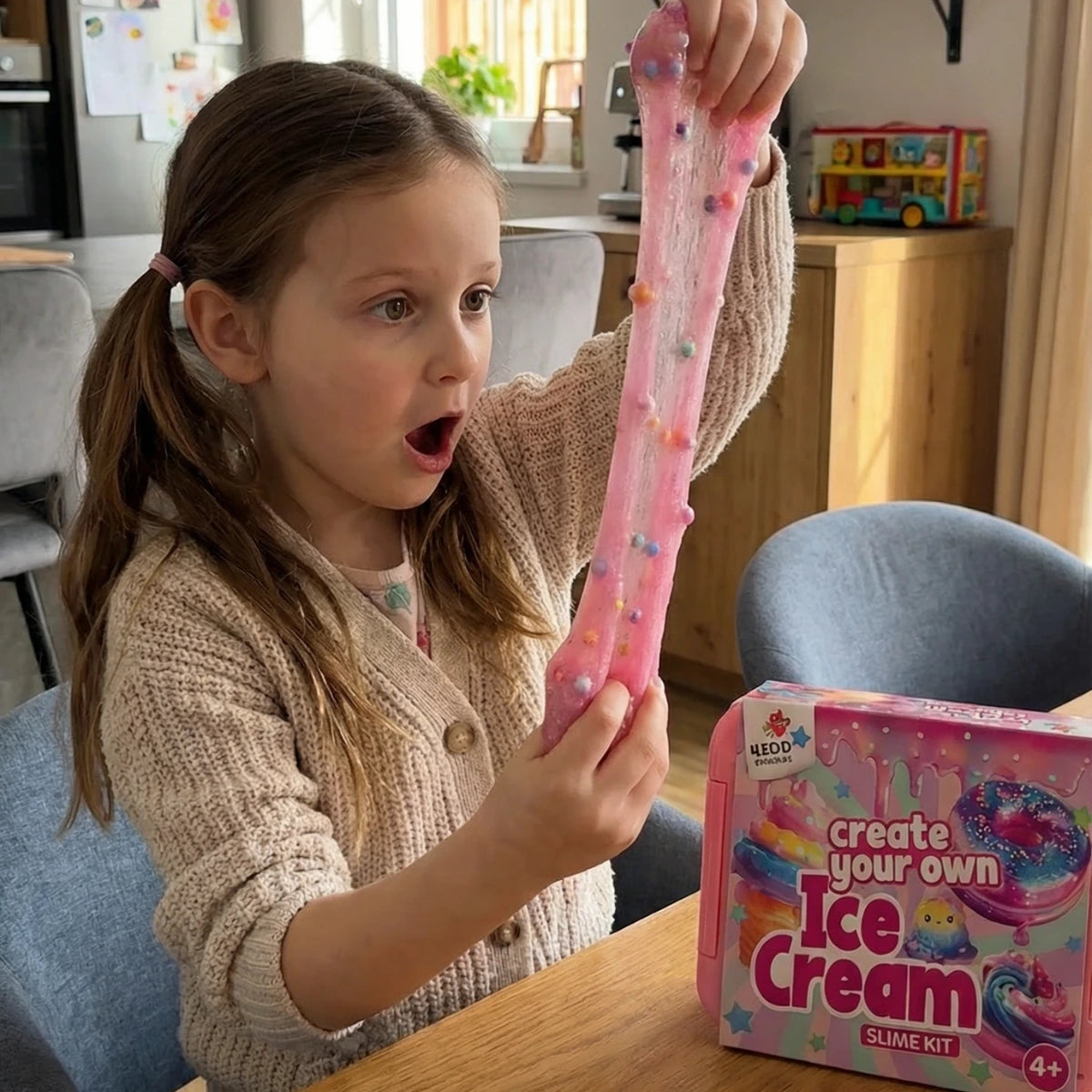 Ice Cream Slime – creează slime care arată și miroase ca o înghețată adevărată! (4+ ani)
