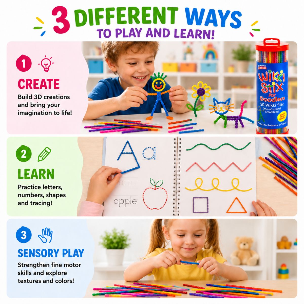 Wikki Stix: Marea e-carte de activități (30 de pagini și 40 de sarcini)