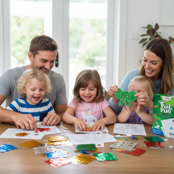 Foil Fun: Lumea animalelor | Set creativ fără mizerie (pentru copii 4–9 ani)