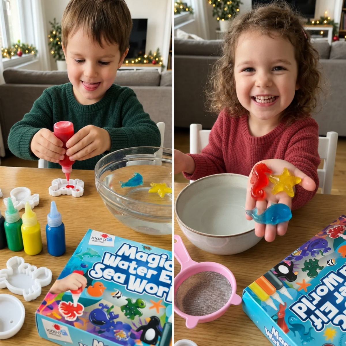 Magic Water Squishies – set creativ pentru crearea figurinelor 3D | 3+ ani