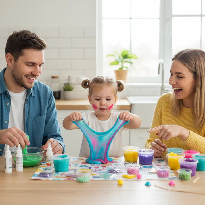 Set creativ SLIME, 19 piese | Petrecere cu înghețată