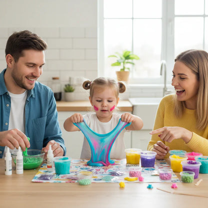 Set creativ SLIME, 19 piese | Petrecere cu înghețată