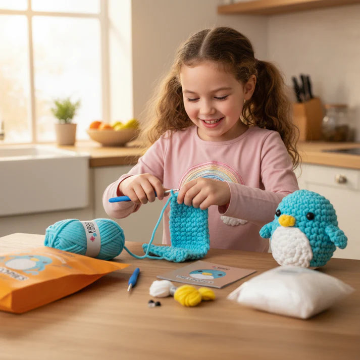 Set de croșetat pentru începători | Pinguinul Oli