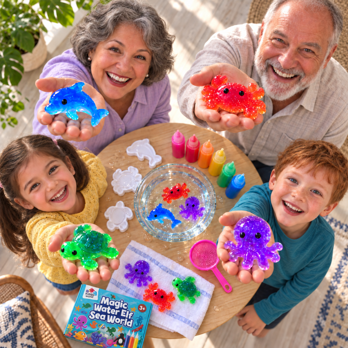 Magic Water Squishies – set creativ pentru crearea figurinelor 3D | 3+ ani