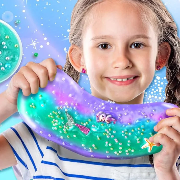 Set Slime 3 în 1 – Galaxy Slime, Ice Cream Slime și Mermaid Ocean Slime! (4+ ani)
