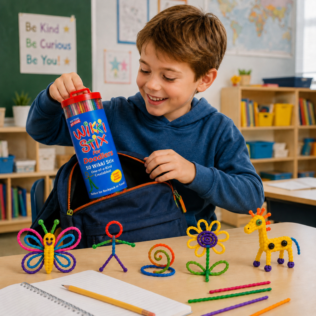 Wikki Stix Șnururi magice cerate (set de 50 de bucăți, 3+ ani)