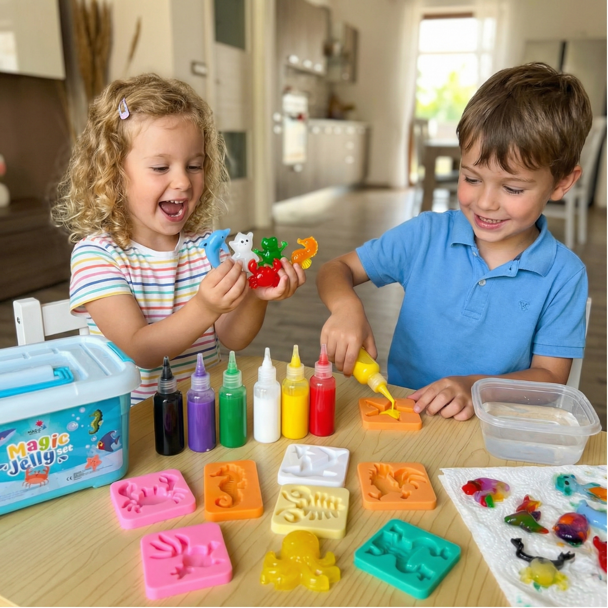 PACHET TOPSELLER: Magic Water Squishies & Pom Pom Kit