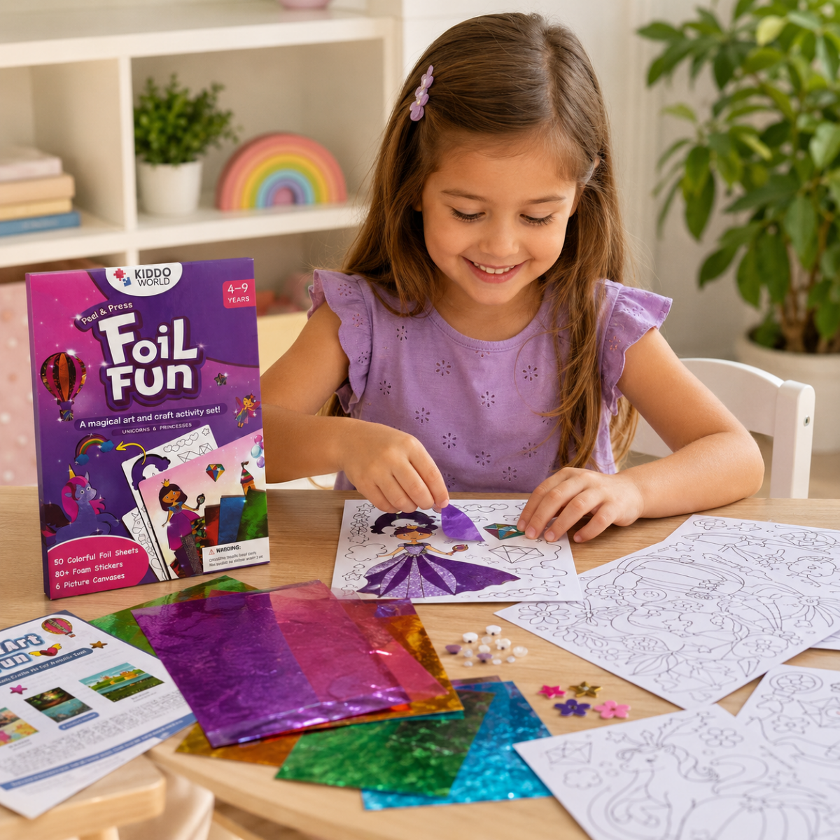 PACHETUL CREATIV SUPREM: Pom Pom Kit, Tufting Kit & Foil Fun Prințese