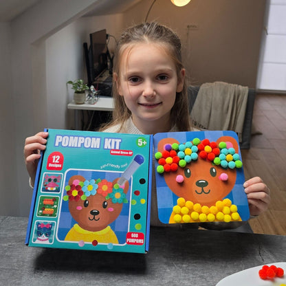 Set creativ Pom Pom cu animale