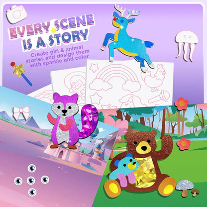 Foil Fun: Unicorni și Prințese – Creează povești strălucitoare fără mizerie! (4+ ani)
