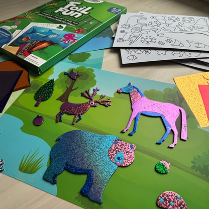 Foil Fun: Lumea animalelor | Set creativ fără mizerie (pentru copii 4–9 ani)