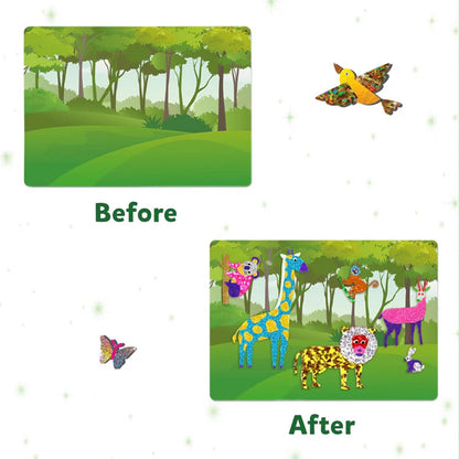 Foil Fun: Lumea animalelor | Set creativ fără mizerie (pentru copii 4–9 ani)