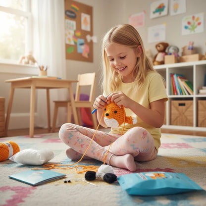 Set de croșetat pentru începători | Vulpița Sofia | Potrivit pentru 10+