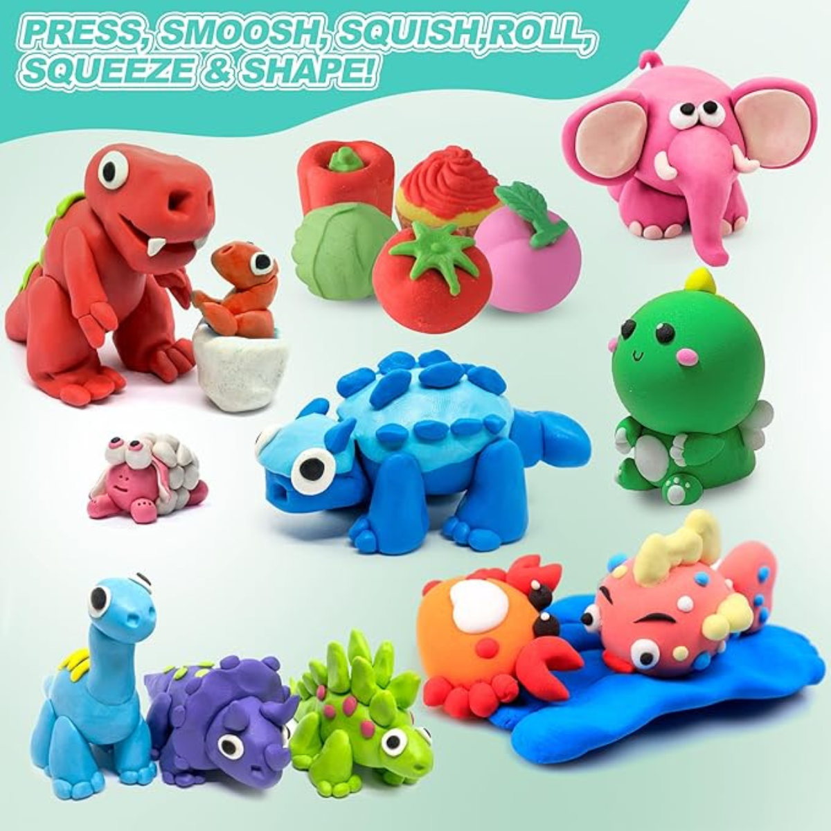 Set de 90 de culori de plastilină MAGICĂ pentru creație nelimitată (3+ ani, asemănătoare cu plastilina)