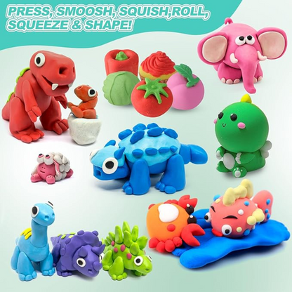 Set de 90 de culori de plastilină MAGICĂ pentru creație nelimitată (3+ ani, asemănătoare cu plastilina)