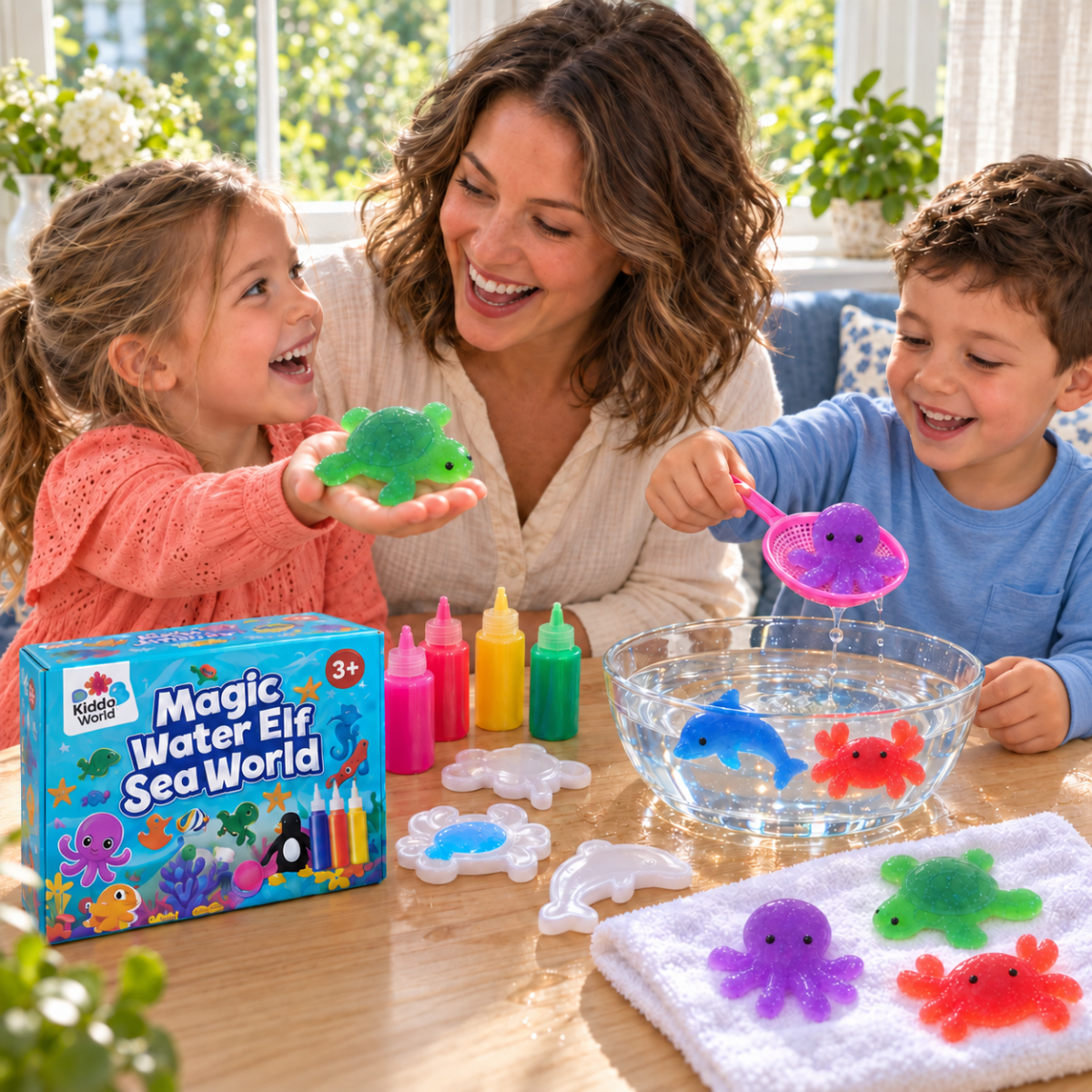 Magic Water Squishies – set creativ pentru crearea figurinelor 3D | 3+ ani