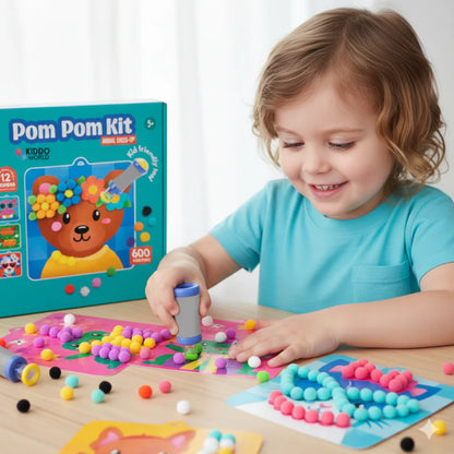 Set creativ Pom Pom cu animale
