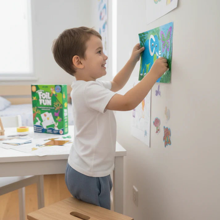 Foil Fun: Lumea animalelor | Set creativ fără mizerie (pentru copii 4–9 ani)