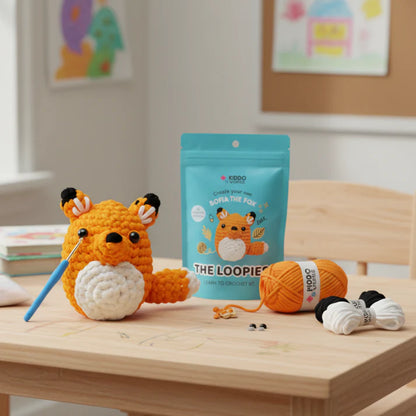 Set de croșetat pentru începători | Vulpița Sofia | Potrivit pentru 10+