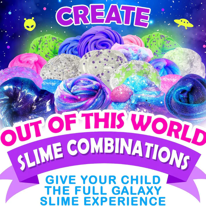 Set Slime 3 în 1 – Galaxy Slime, Ice Cream Slime și Mermaid Ocean Slime! (4+ ani)