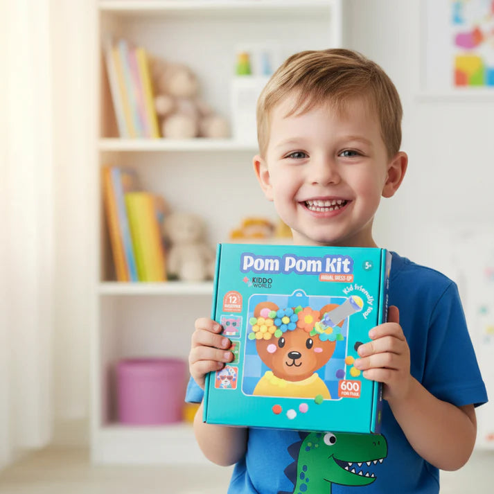 Set creativ Pom Pom cu animale