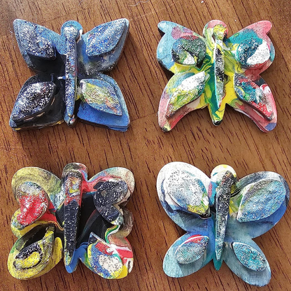 Magneti din lemn de colorat, în formă de animăluțe (3+ ani)